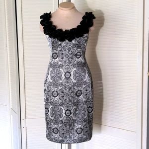 NWT Maggie London Black White Dress Size 10